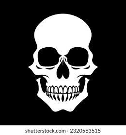 skull bones skeleton logo simple black  tattoo pirate's pirat 