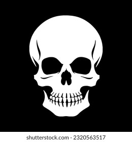 skull bones skeleton logo simple black  tattoo pirate's pirat 