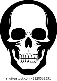 skull bones skeleton logo simple black  tattoo pirate's pirat 