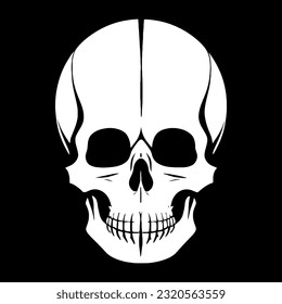 skull bones skeleton logo simple black  tattoo pirate's pirat 