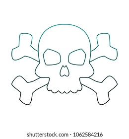 Skull with bones symbol