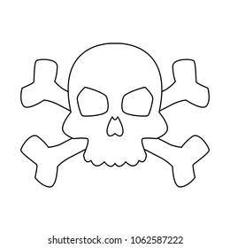 Skull with bones symbol