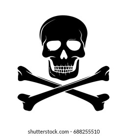 Skull Bones Vector Stock Vector (Royalty Free) 688255510 | Shutterstock