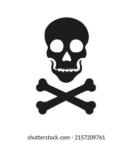 Skull and Bones vector icon. danger illustration sign. poison symbol or logo.
