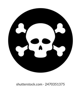 Skull and Bones vector icon. danger illustration sign. poison symbol or logo.