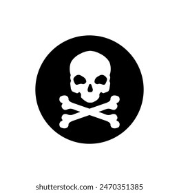 Skull and Bones vector icon. danger illustration sign. poison symbol or logo.