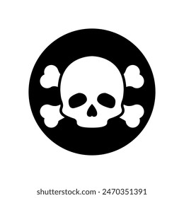 Skull and Bones vector icon. danger illustration sign. poison symbol or logo.