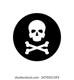 Skull and Bones vector icon. danger illustration sign. poison symbol or logo.