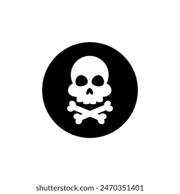 Skull and Bones vector icon. danger illustration sign. poison symbol or logo.