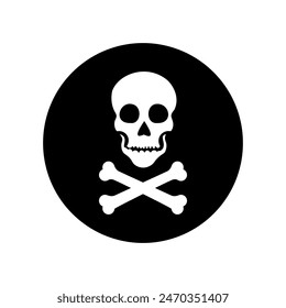 Skull and Bones vector icon. danger illustration sign. poison symbol or logo.