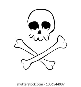 Skull and bones vector illustration