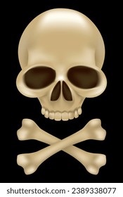 skull and bones vector illustration