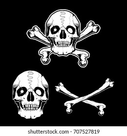 Skull and Bones Vector Illustration