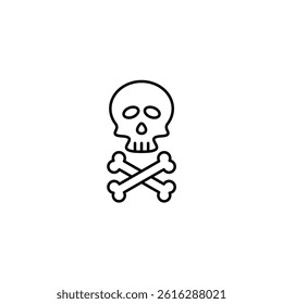 Skull And Bones vector line icon icons design