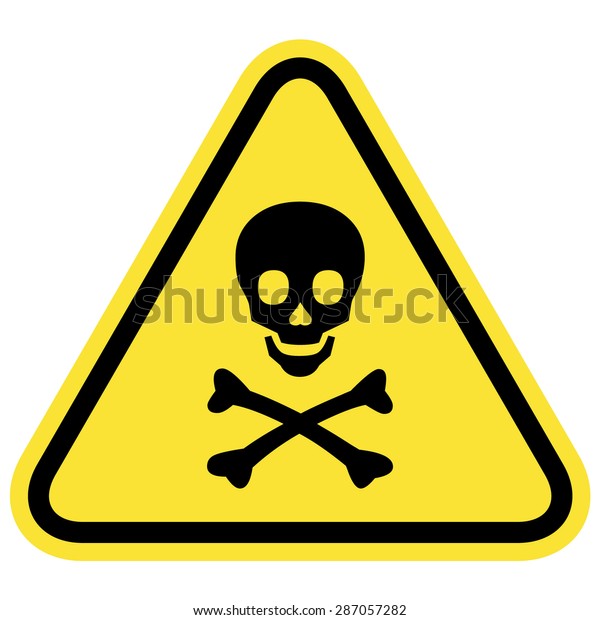 Skull Bones Warning Sign Stock Vector (Royalty Free) 287057282 ...