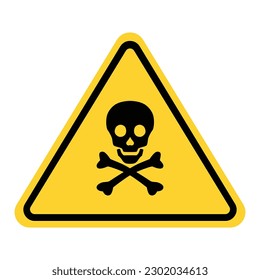 skull and bones warning sign danger sign poison sign