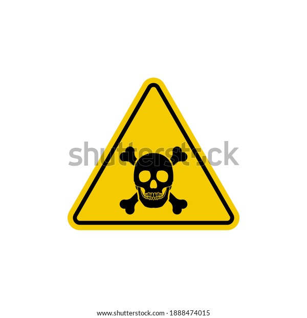 Skull Bones Warning Sign Isolated On Stock Vector (Royalty Free ...