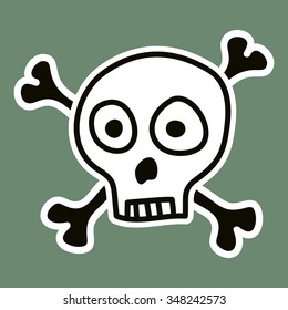 skull and bones.vector illustration.