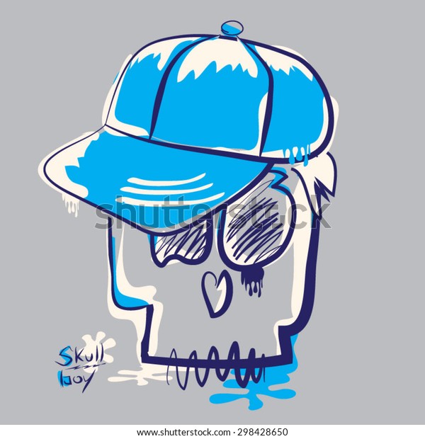 Download Skull Boy Illustration Typography Tshirt Graphics Stock ...