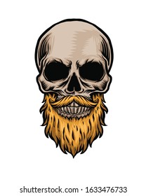 Skull bread vector art illustration
