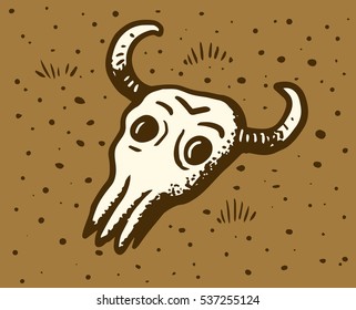 Skull of a bull