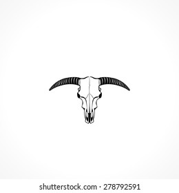 the skull of a bull vector icon