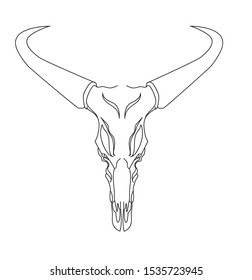 a skull of bull vector illustration 