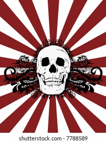skull burst vector