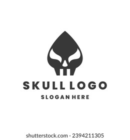 skull business logo design vector template.
