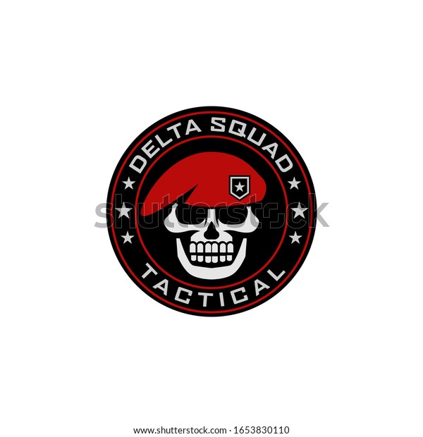 Skull Cabaret Delta Squad Circle Shape Stock Vector (Royalty Free ...