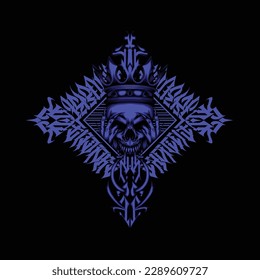 SKULL WITH CALLIGRAPHY MODERN STYLE