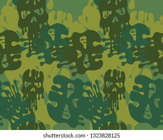 Skull camouflage pattern ,unique military design.Seamless wallpaper.Vector illustration.