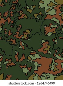Skull camouflage pattern.Seamless vector wallpaper.