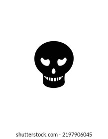 The skull. Can be used as a sketch of a tattoo Halloween Vector isolated on white 