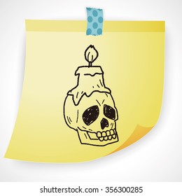 skull candle doodle