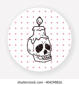 skull candle doodle