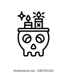 skull candle icon for your website, mobile, presentation, and logo design.