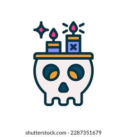 skull candle icon for your website, mobile, presentation, and logo design.