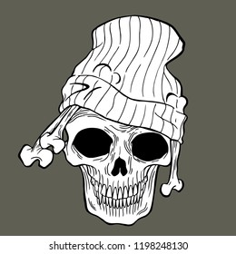 skull cap vector
