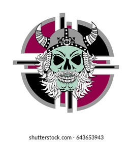 Skull in the cap of the Viking