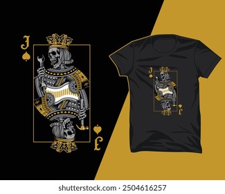 skull card jack t shirt design