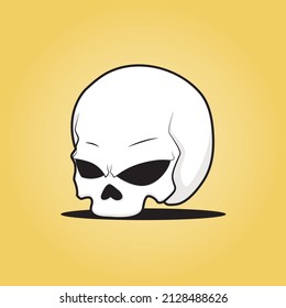 Skull Cartoon Art Vector Illustration for clip art, sticker, decoration, or anything with that theme