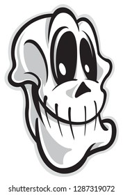Skull cartoon character