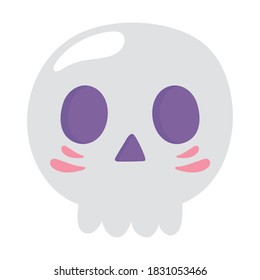 skull cartoon character death isolated design icon vector illustration