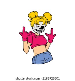skull cartoon for commercial use