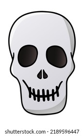 Skull cartoon illustration isolated on white background