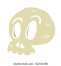 skull cartoon illustration isolated on white