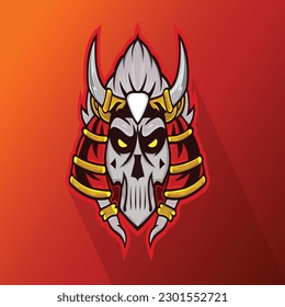 skull cartoon mascot logo design