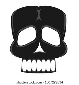 
Skull cartoon pattern for Halloween. Isolatated flat icon vector illustration.