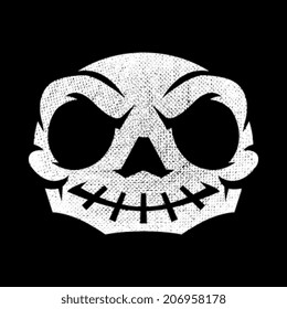 Skull cartoon vector icon